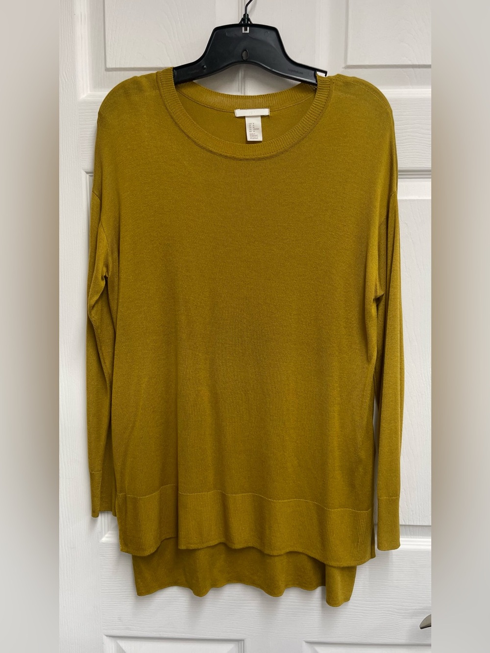 H&M Women's  Mustard Crewneck Tunic Sweater sz M
